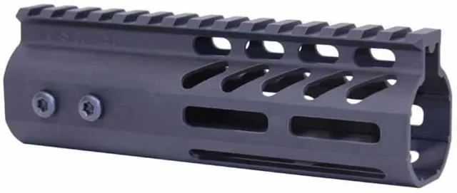 Guntec USA 6in Ultra Lightweight Thin M-LOK Free Floating Handguard w/ Monolithic Top Rail Anodized Black - Handguard for AR-15 - view 1