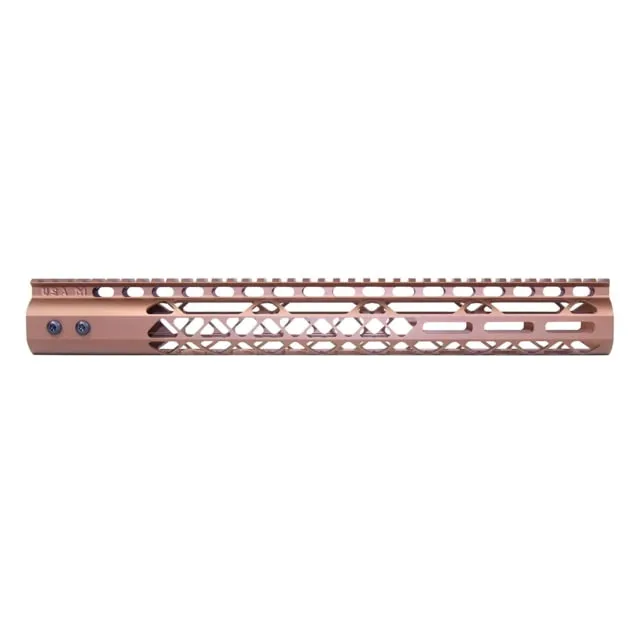 Guntec USA Air Lite M-LOK Free Floating Handguard w/Monolithic Top Rail 15in Bronze - Handguard for AR-15 - view 1