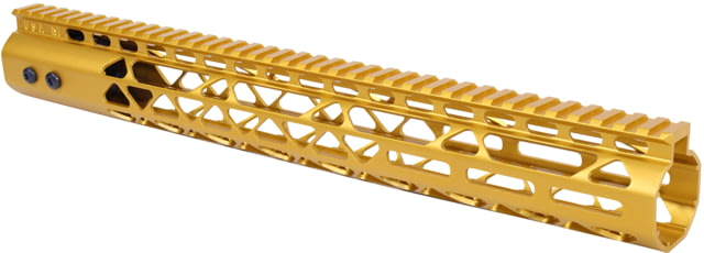 Guntec USA Air Lite M-LOK System Free Floating Handguard With Monolithic Top Rail 15in Anodized Gold - Handguard for AR-15, vista 1