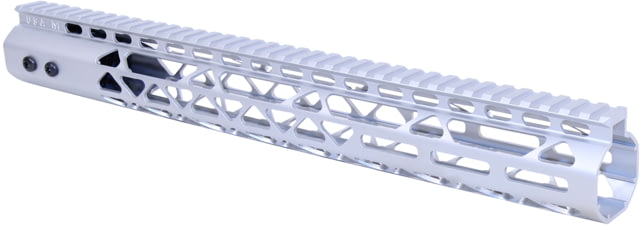 Guntec USA Air Lite M-LOK System Free Floating Handguard With Monolithic Top Rail 15in Anodized Clear - Handguard for AR-15, vista 1