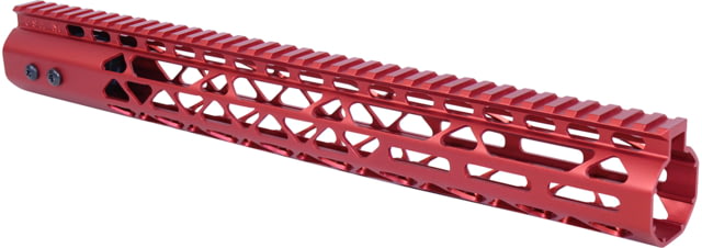 Guntec USA Air Lite M-LOK System Free Floating Handguard With Monolithic Top Rail 15in Anodized Red - Handguard for AR-15, vista 1