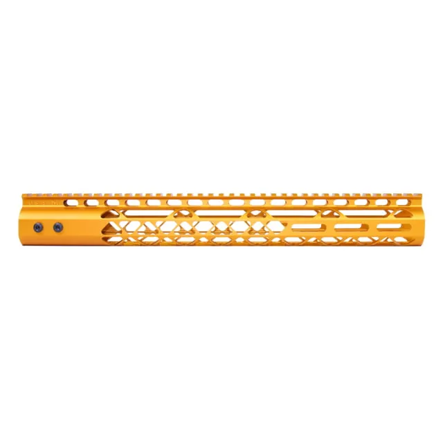 Guntec USA Air Lite Series AR-15 M-LOK Free Floating Handguard w/ Monolithic Top Rail 15in Anodized Orange - Handguard for AR-15 - view 1