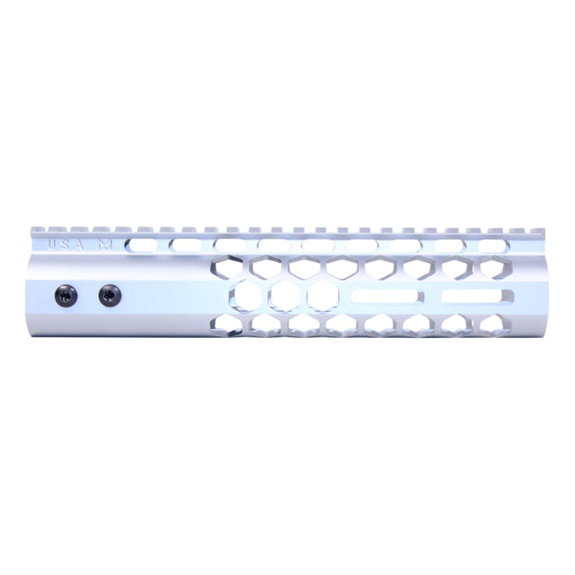 Guntec USA Air Lite Series Honeycomb M-LOK Free Floating Handguard With Monolithic Top Rail Anodized Clear 9in - Handguard for AR-15, vista 1