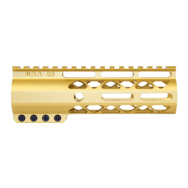 Guntec USA AIR-LOK Series AR-15 M-LOK Compression Free Floating Handguard w/ Monolithic Top Rail 6.75in Anodized Gold - Handguard for AR-15 - view 1