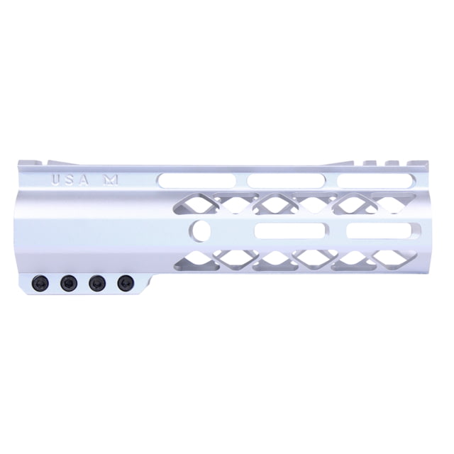 Guntec USA AIR-LOK Series AR-15 M-LOK Compression Free Floating Handguard w/ Monolithic Top Rail Gen 2 7in Anodized Clear - Handguard for AR-15, vista 1