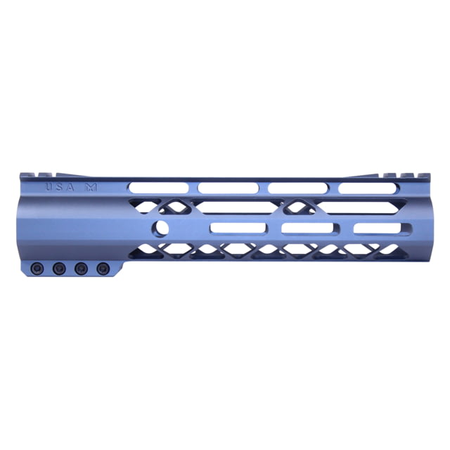 Guntec USA AIR-LOK Series AR-15 M-LOK Compression Free Floating Handguard w/ Monolithic Top Rail Gen 2 9in Anodized Grey - Handguard for AR-15, vista 1