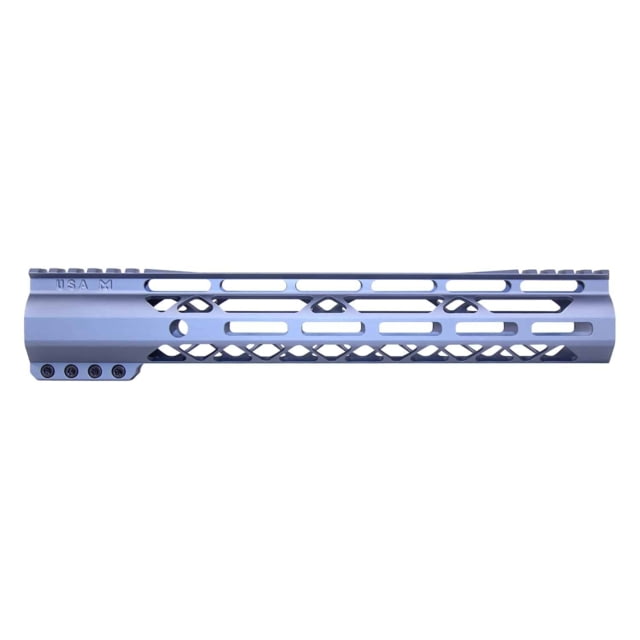 Guntec USA AIR-LOK Series M-LOK Compression Gen 2 Free Floating Handguard w/Monolithic Top Rail 12in Grey - Handguard for AR-15, vista 1