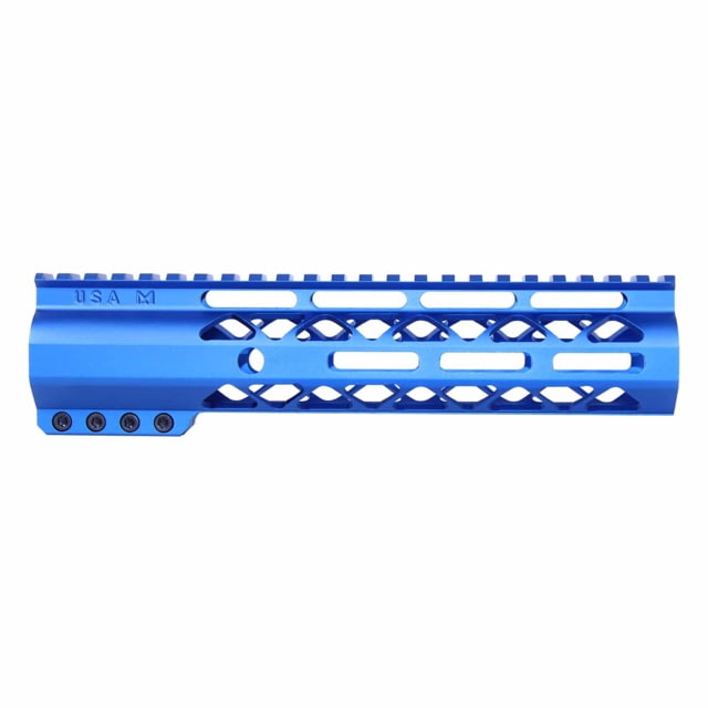 Guntec USA AirLok Series M-LOK Compression Free Floating Handguard w/Monolithic Top Rail 9in Blue - Handguard for AR-15 - view 1