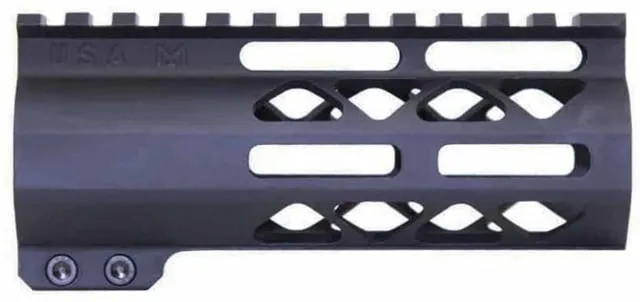 Guntec USA AR-15 5in Air-Lok Series M-LOK Compression Free Floating Handguard w/ Monolithic Top Rail Anodized Black - Handguard for AR-15 - view 1