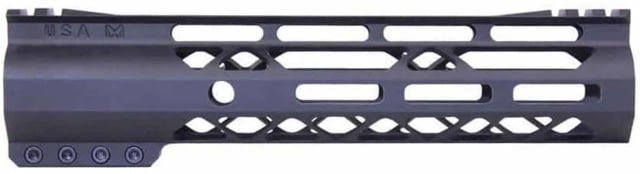 Guntec USA AR-15 9in Air-Lok Series M-LOK Compression Free Floating Handguard w/ Monolithic Top Rail Gen 2 Anodized Black - Handguard for AR-15, vista 1