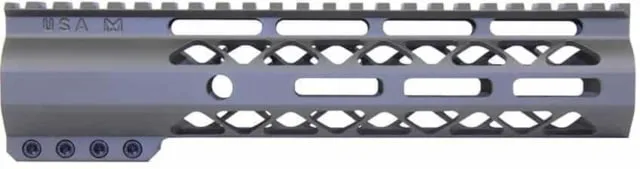 Guntec USA AR-15 9in Air-Lok Series M-LOK Compression Free Floating Handguard w/ Monolithic Top Rail OD Green - Handguard for AR-15, vista 1