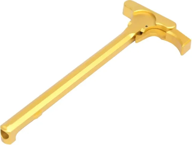 Guntec USA AR-15 Charging Handle w/ Gen 5 Latch Anodized Gold - Charging Handle for AR-15, vista 1