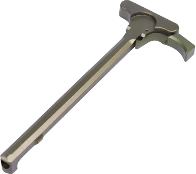 Guntec USA AR-15 Charging Handle w/ Gen 5 Latch Anodized Green - Charging Handle for AR-15, vista 1