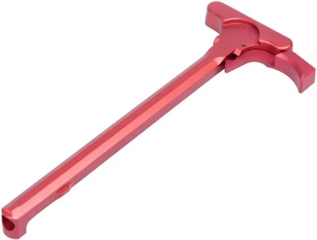 Guntec USA AR-15 Charging Handle w/ Gen 5 Latch Anodized Red - Charging Handle for AR-15, vista 1