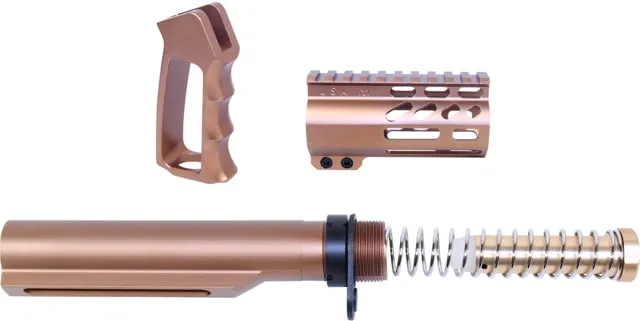 Guntec USA AR-15 M-LOK Micro Pistol Furniture Set 15in w/ Milspec Buffer Tube Bronze - Buffer Tube Assembly for AR-15 - view 1
