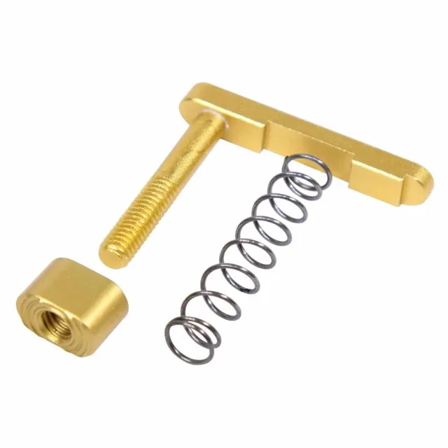 Guntec USA AR-15 Mag Catch Assembly w/Extended Mag Button Anodized Gold - Magazine Release for AR-15 - view 1
