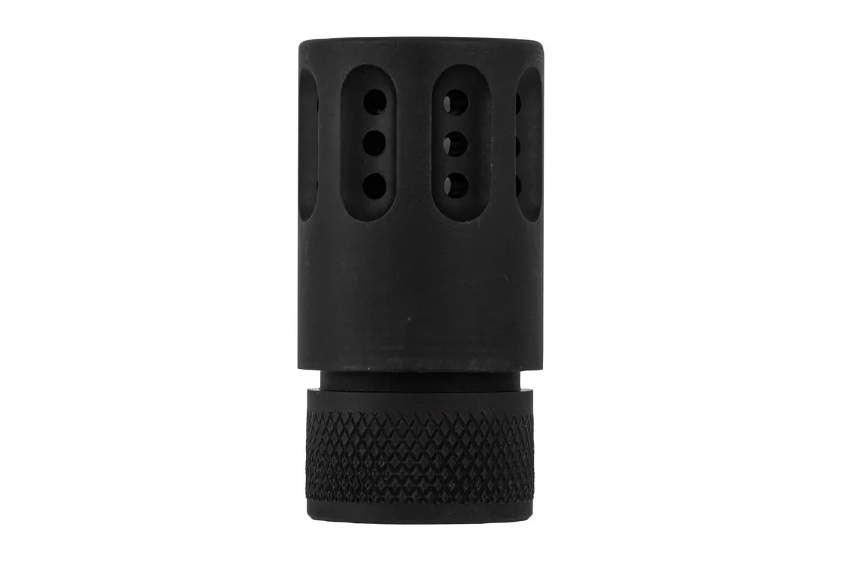 Guntec Usa Ar-15 Mini Slip Over Barrel Shroud With Multi Port Muzzle Brake - 1/2x28 - Muzzle Device for AR-15 - view 3