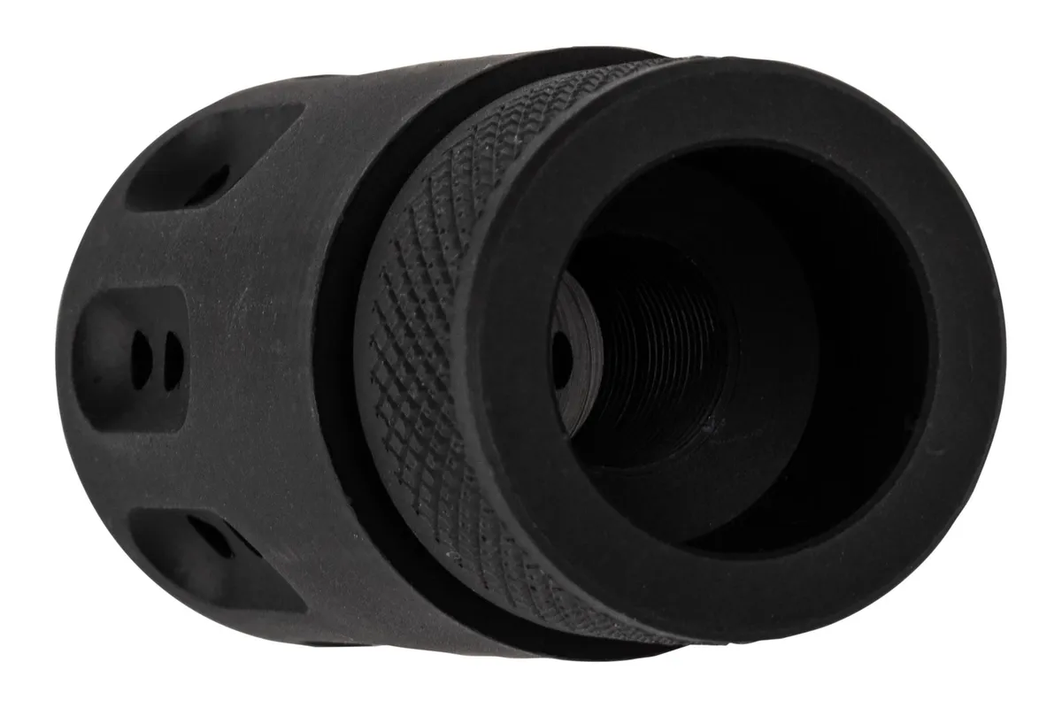 Guntec Usa Ar-15 Mini Slip Over Barrel Shroud With Multi Port Muzzle Brake - 1/2x28 - Muzzle Device for AR-15 - view 4