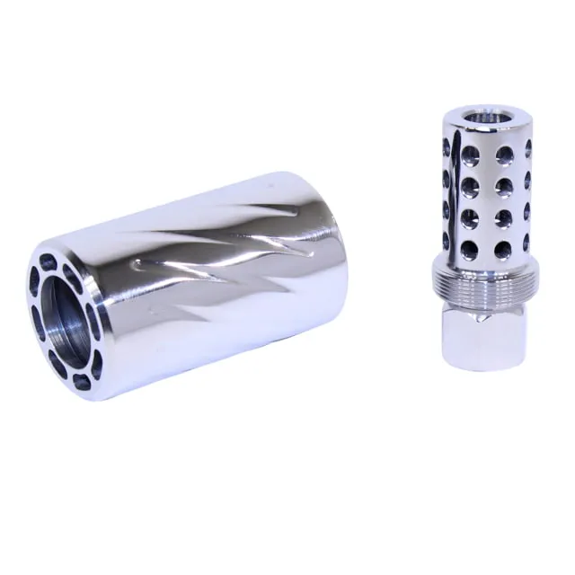 Guntec USA AR-15 Muzzle Compensator w/ QD Blast Shield High Polished Steel - Muzzle Device for AR-15, vista 1