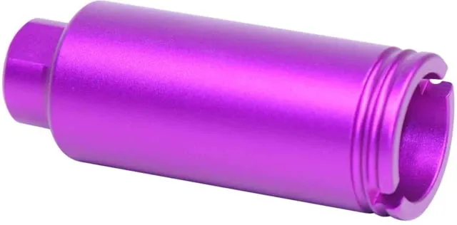 Guntec USA AR-15 Slim Line Cone Flash Can 5.56/.223/9mm 1/2x28 Anodized Purple - Muzzle Device for AR-15 - view 1