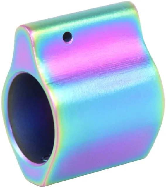 Guntec USA AR-15 STEEL LOW PROFILE GAS BLOCK MATTE RAINBOW PVD COATED MATTE RAINBOW PVD - Gas Block for AR-15 - view 1