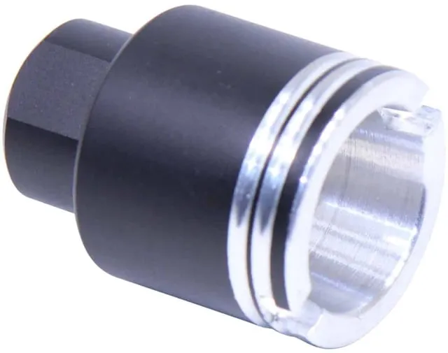 Guntec USA AR-15 Stubby Slim Compact Flash Can Black/Stainless - Muzzle Device for AR-15, vista 1