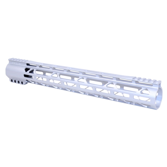 Guntec USA AR-308 15in AIR-LOK Series M-LOK Compression Free Floating Handguard With Monolithic Top Rail Gen 2 Anodized Clear - Handguard for AR-15, vista 1