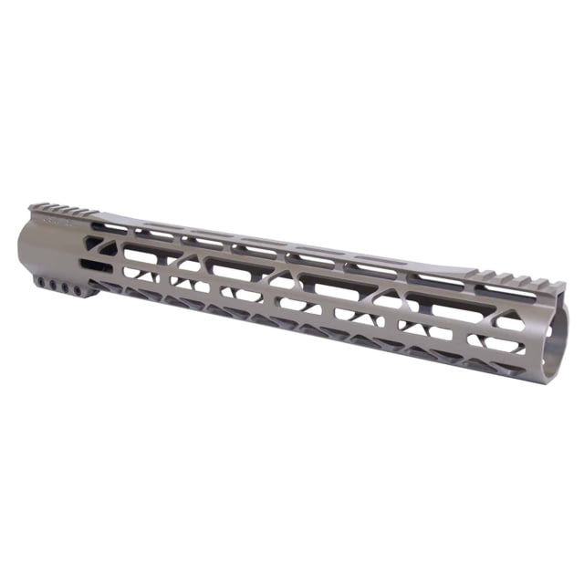 Guntec USA AR-308 Air-Lok Series M-LOK Compression Free Floating Handguard w/ Monolithic Top Rail Gen 2 Cerakote Flat Dark Earth - Handguard for AR-15, vista 1