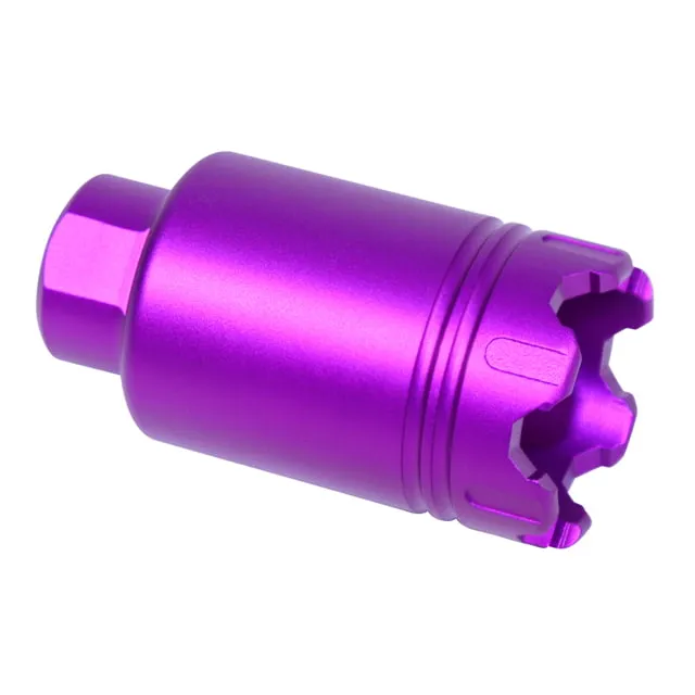 Guntec USA AR .308 Cal Micro Trident Flash Can With Glass Breaker Anodized Purple - Muzzle Device for AR-15 - view 1
