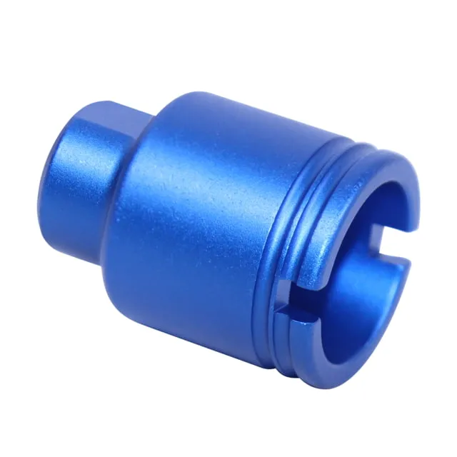 Guntec USA AR .308 Cal Stubby Slim Compact Flash Can Anodized Blue - Muzzle Device for AR-15 - view 1