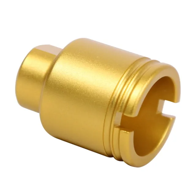 Guntec USA AR .308 Cal Stubby Slim Compact Flash Can Anodized Gold - Muzzle Device for AR-15 - view 1