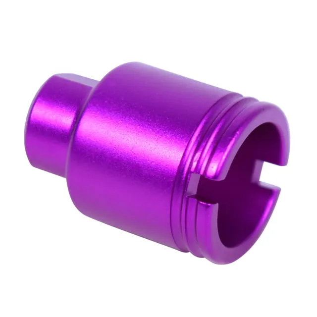 Guntec USA AR 9mm Stubby Slim Compact Flash Can Anodized Purple - Muzzle Device for AR-15 - view 1