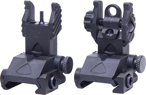 Guntec USA GUNTEC FOLDING POLY SIGHT SET THIN PROFILE BLACK - Iron Sights for AR-15, vista 1