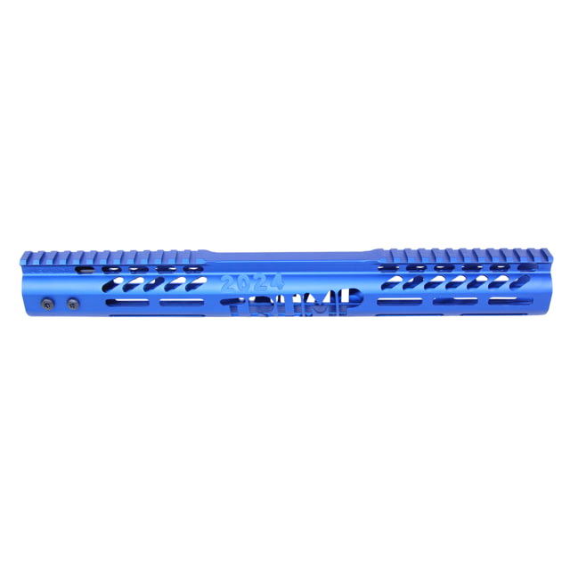 Guntec USA Trump Series Limited Edition M-LOK System Free Floating Handguard w/ Monolithic Top Rail 15in Anodized Blue - Handguard for AR-15, vista 1