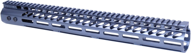 Guntec USA Ultra Lightweight Thin M-LOK Free Floating Handguard w/ Monolithic Top Rail .308 Caliber 16.5in Anodized Grey - Handguard for AR-15, vista 1
