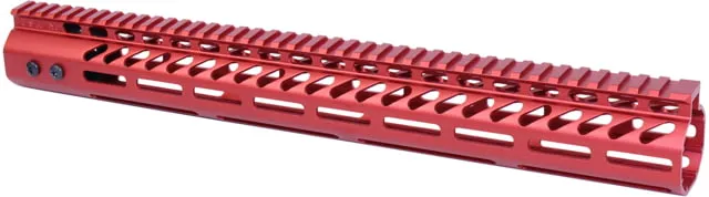 Guntec USA Ultra Lightweight Thin M-LOK Free Floating Handguard w/ Monolithic Top Rail .308 Caliber 16.5in Anodized Red - Handguard for AR-15 - view 1