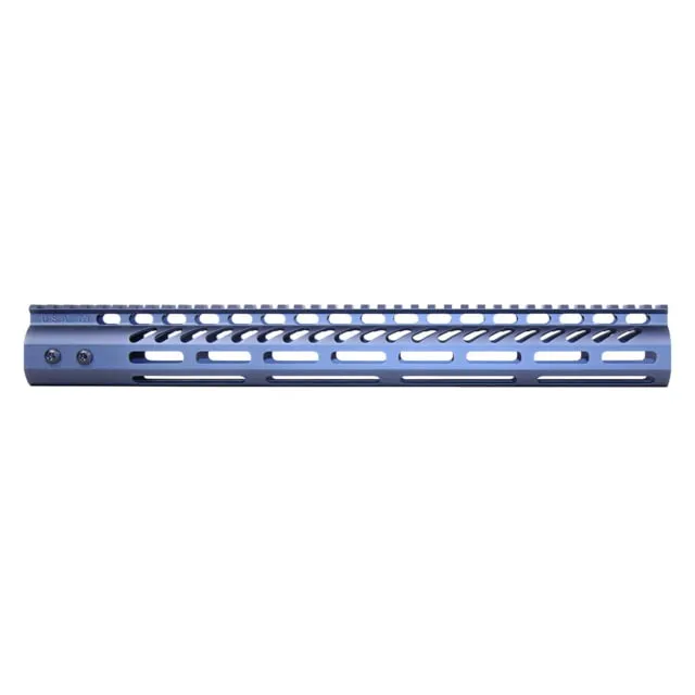 Guntec USA Ultra Lightweight Thin M-LOK System Free Floating Handguard w/Monolithic Top Rail 15in Grey - Handguard for AR-15 - view 1