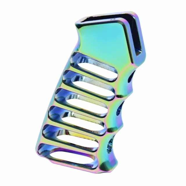 Guntec USA Ultralight Series Skeletonized Aluminum Pistol Grip Rainbow Pvd - Pistol Grip for AR-15 - view 1