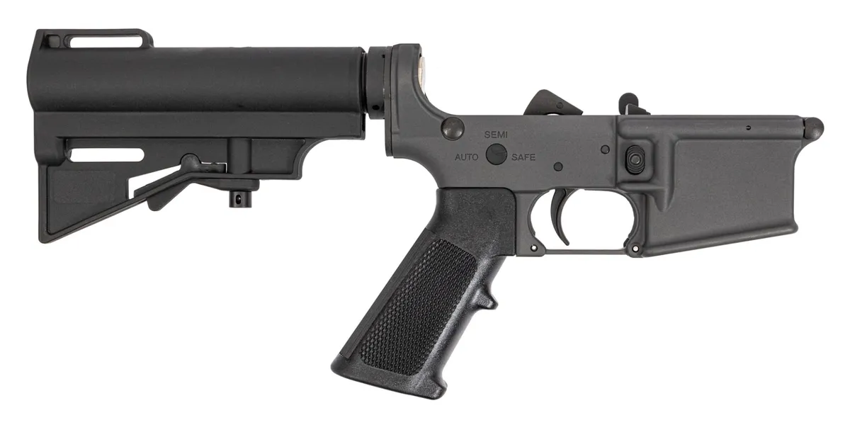 Harrington & Richardson Blem Harrington & Richardson COTS Complete Pistol Lower, 2 Position, Gray - Lower Receiver for AR-15, vista 1
