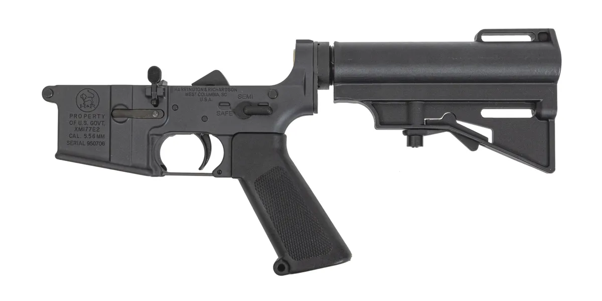 Harrington & Richardson BLEM Harrington & Richardson XM177E2 Complete Pistol Lower, 2 Position, Gray - Lower Receiver for AR-15 - view 1