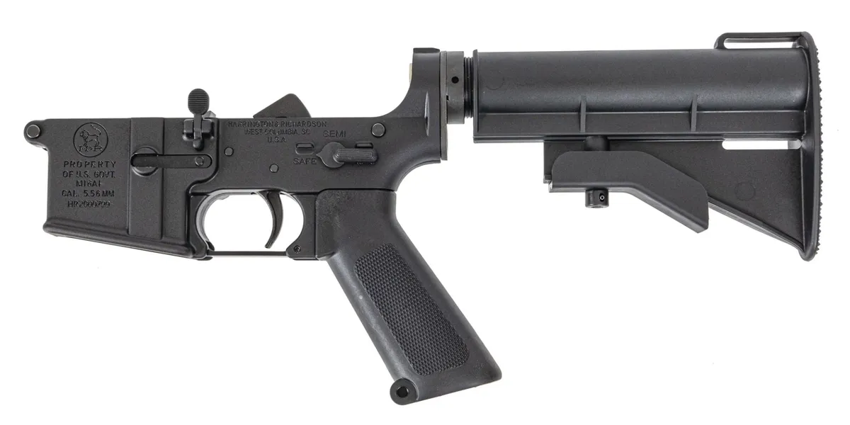 Harrington & Richardson H&R M16A1 Style Complete Lower, Black CAR Stock 2 POS - Lower Receiver for AR-15 - view 2