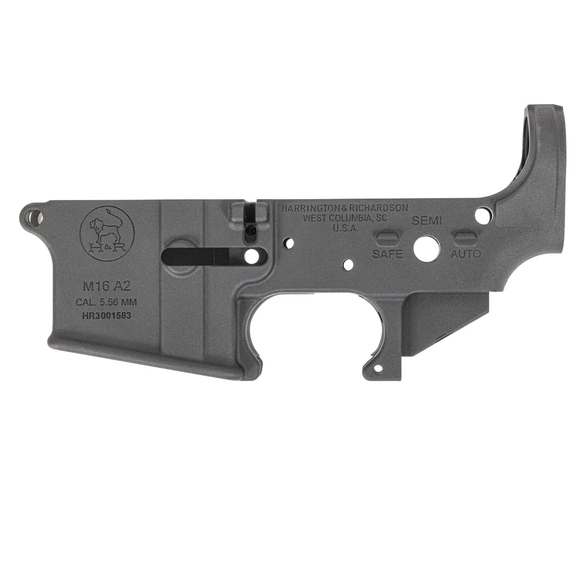 Harrington & Richardson BLEM M16A2 Special Forces COTS Marked Stripped Lower, Gray - Lower Receiver for AR-15 - view 1