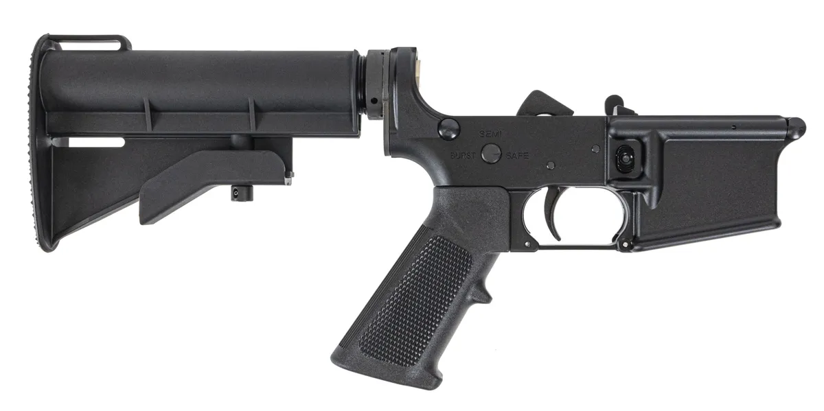 Harrington & Richardson BLEM M16A2 Style Complete Lower w/ CAR Stock - Lower Receiver for AR-15 - view 1
