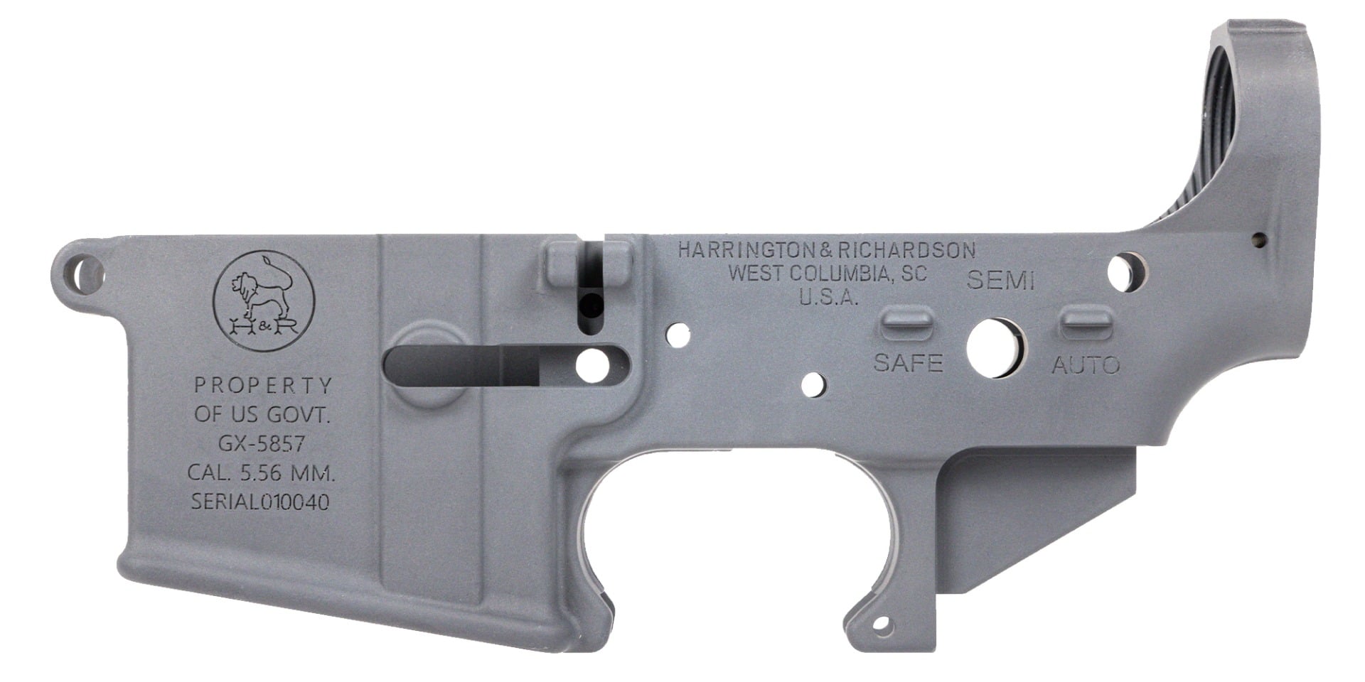 Harrington & Richardson BLEM XM607 Carbine Lower Receiver, Gray - Lower Receiver for AR-15, vista 1