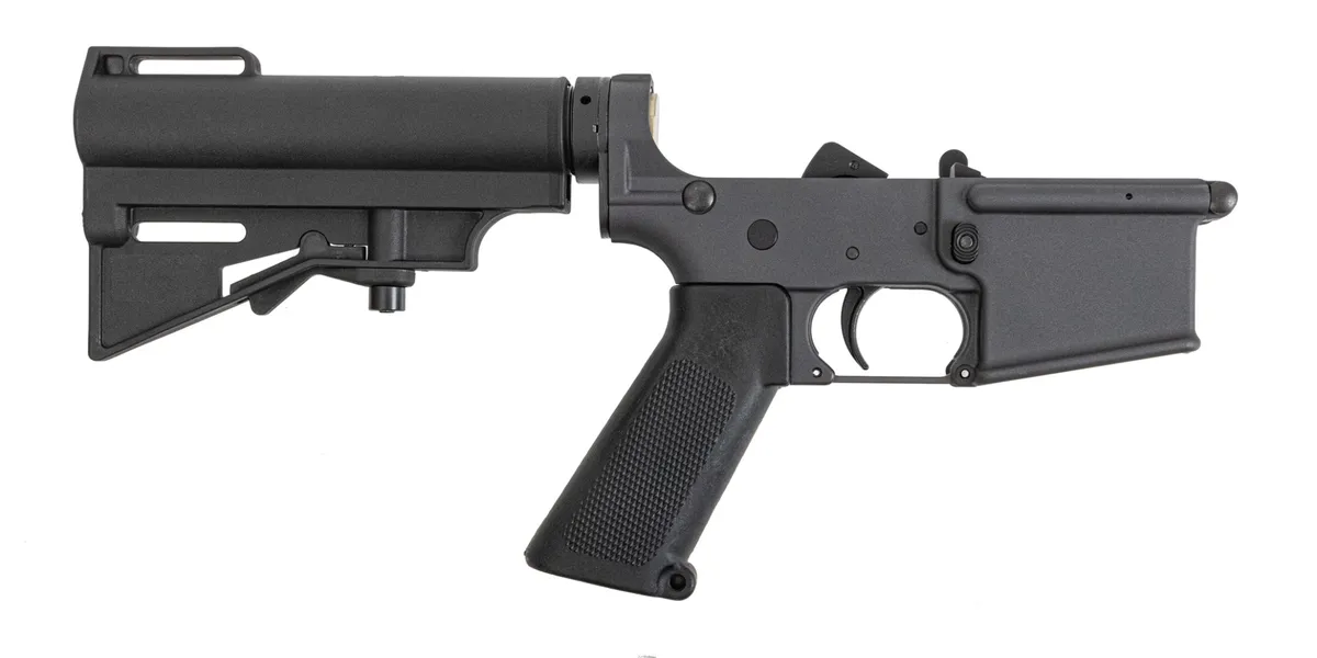 Harrington & Richardson Commando Complete Pistol Lower, 2 Position, Gray - Lower Receiver for AR-15 - view 1