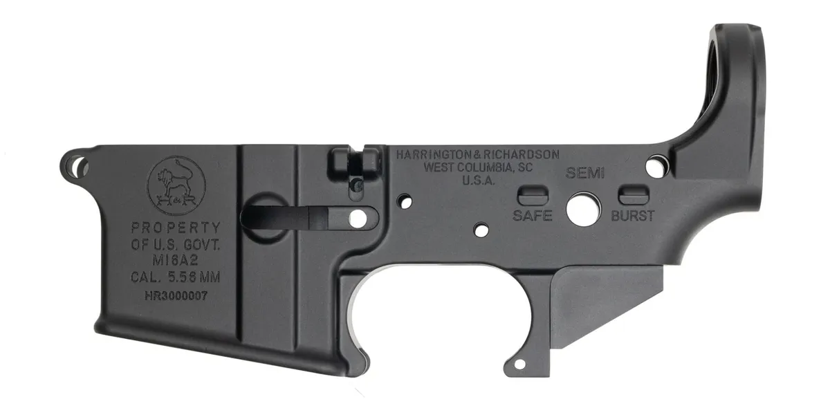 Harrington & Richardson M16A2 Lower Receiver, Black - Lower Receiver for AR-15, vista 1