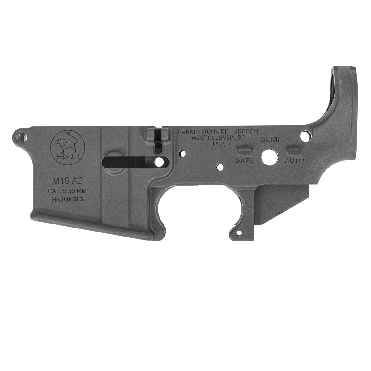 Harrington & Richardson M16A2 Special Forces COTS Marked Stripped Lower, Gray - Lower Receiver for AR-15, vista 1