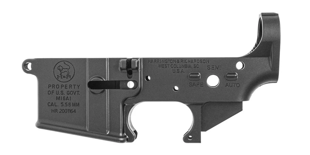 Harrington & Richardson Retro M16A1 Stripped Lower Receiver, Black - Lower Receiver for AR-15 - view 1