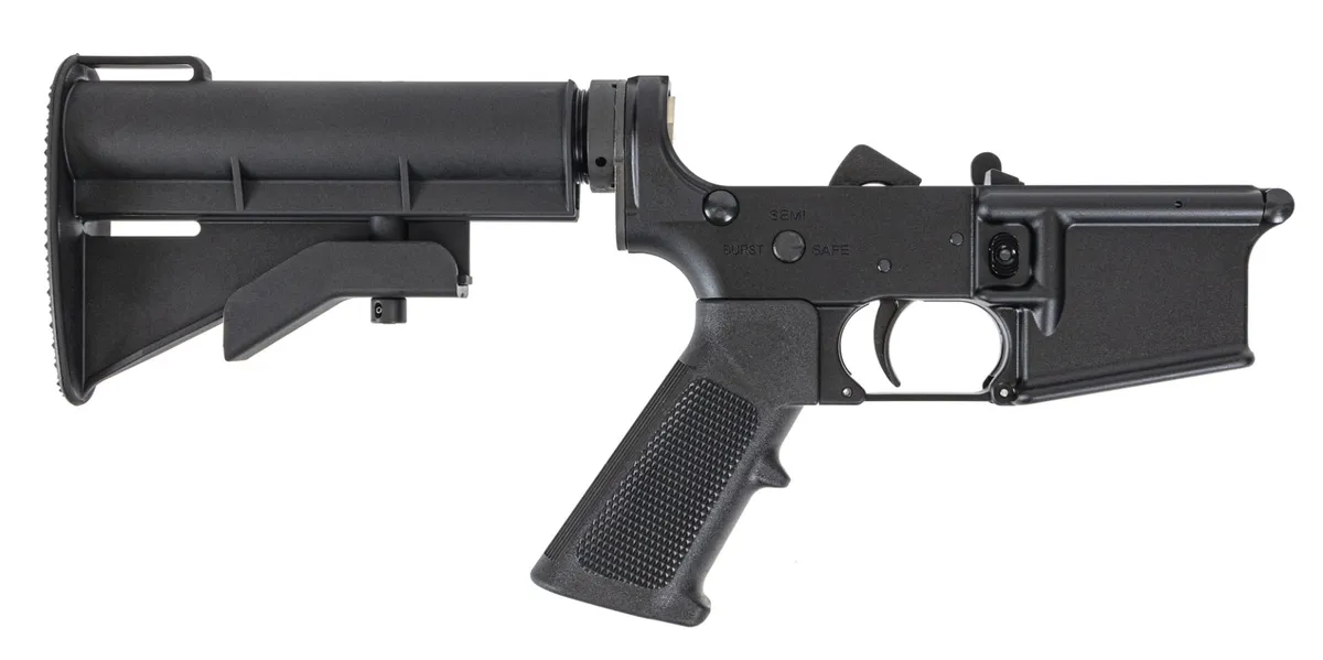 Harrington & Richardson M16A2 Style Complete Lower w/ CAR Stock - Lower Receiver for AR-15 - view 1