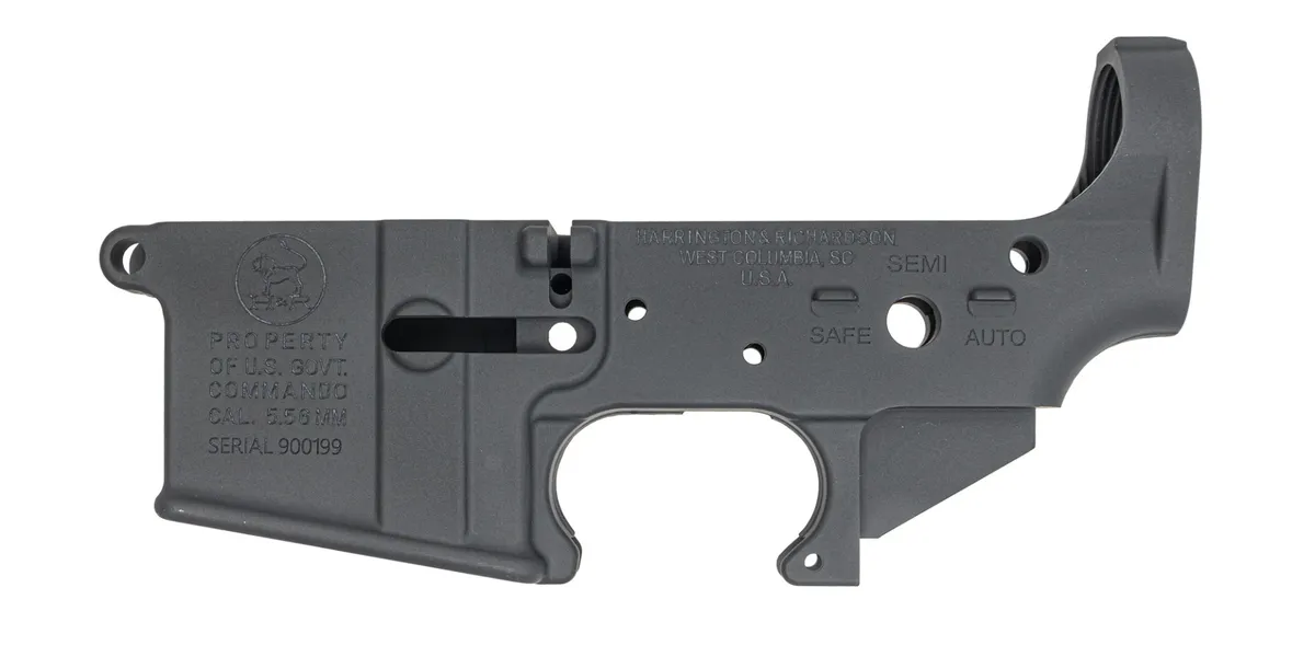 Harrington & Richardson Retro Commando Lower Receiver, Gray - Lower Receiver for AR-15 - view 1